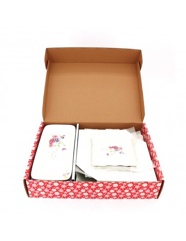 花語7件式餐具組(掀蓋盒)