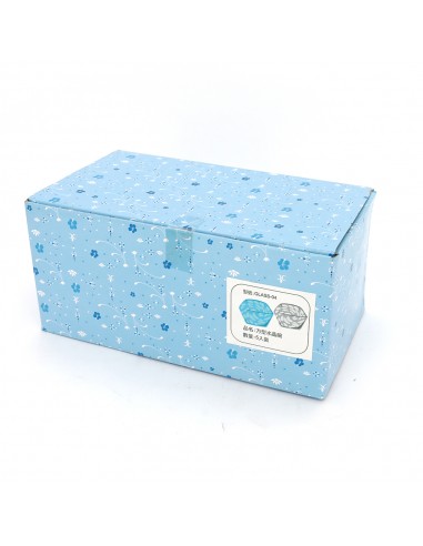 方形水晶碗5入-透明