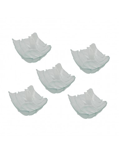 方形水晶碗5入-透明