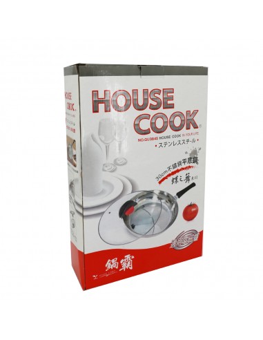 鍋霸30CM不鏽鋼平底鍋-蝶之舞