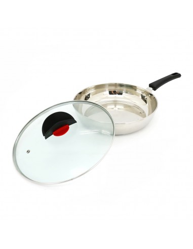 鍋霸30CM不鏽鋼平底鍋-蝶之舞