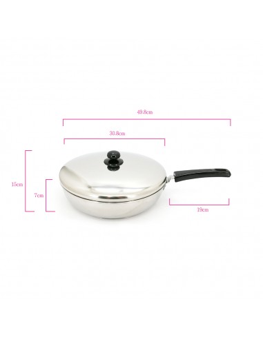 鍋霸30CM不鏽鋼平底鍋