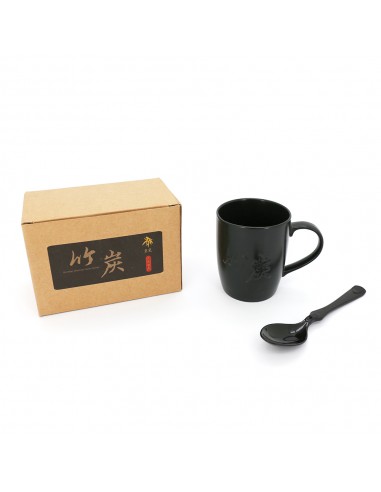 皇瓷竹炭1入馬克杯附匙