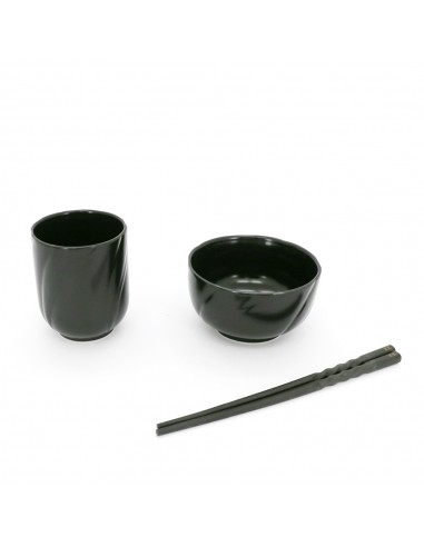 皇瓷單身貴族竹炭餐具(1杯+1碗+1筷)
