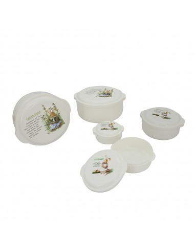 安妮兔北5入保鮮盒-藍盒