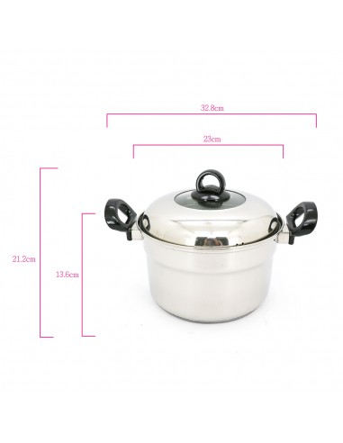 MOMA 24CM 雙耳蒸燉鍋+陶瓷燉盅