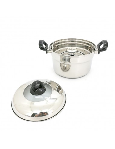 MOMA 24CM 雙耳蒸燉鍋+陶瓷燉盅