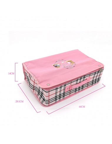 安妮兔格紋整理袋 HY-1454(粉紅)
