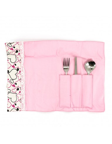 桃心餐具組4件式