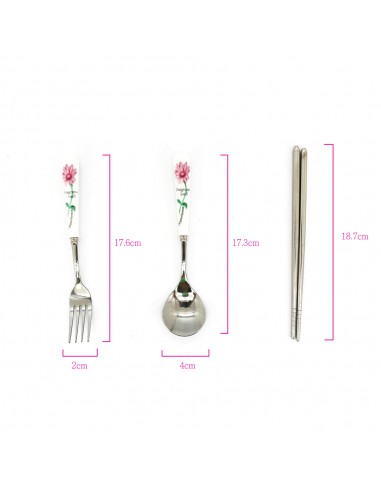 桃心餐具組4件式