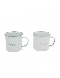 經典LOGO琺瑯杯2入 2