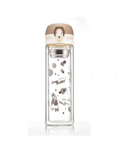 安妮兔雙層彈蓋濾網玻璃瓶-300ML
