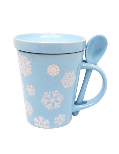雪花馬克蓋杯組1入-藍