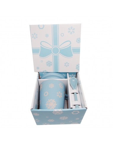 雪花馬克蓋杯組1入-藍