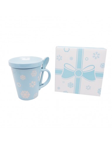 雪花馬克蓋杯組1入-藍