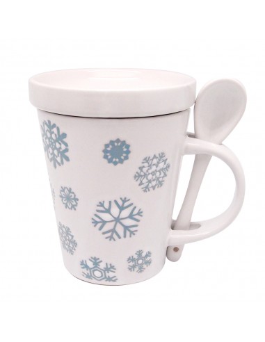 雪花馬克蓋杯組1入-白