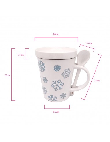 雪花馬克蓋杯組1入-白