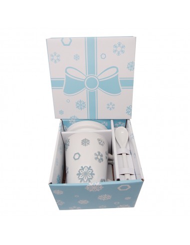 雪花馬克蓋杯組1入-白