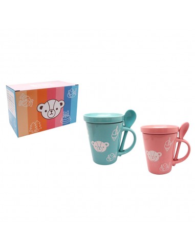 英國熊三件蓋杯二入