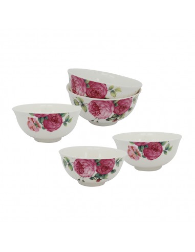 典雅玫瑰5入碗