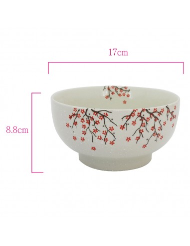 白雪櫻花6.75"拉麵碗三件套