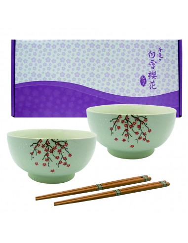 白雪櫻花6.75"拉麵2碗2筷