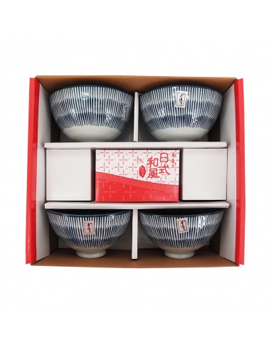 日式條紋4碗