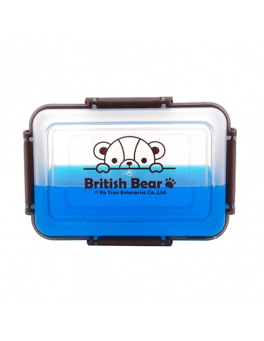 英國熊長方密扣保鮮盒 三入-盒裝