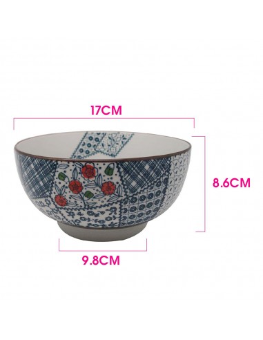 唐草6.75"拉麵碗三件套