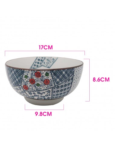 手造唐草6.75"拉麵碗六件套