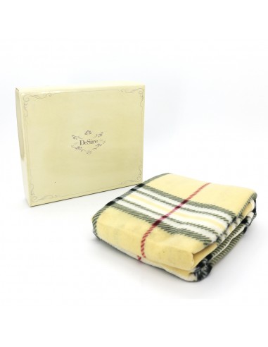 格紋冷氣毯-4*5  黃黑 (盒裝)