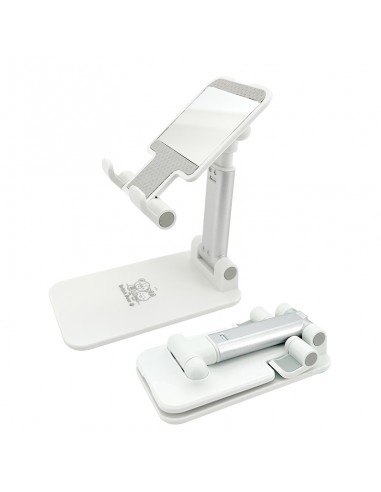 英國熊鏡面伸縮手機架-白