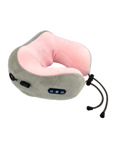 英國熊U型揉捏按摩枕-櫻花粉