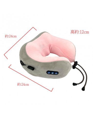 英國熊U型揉捏按摩枕-櫻花粉