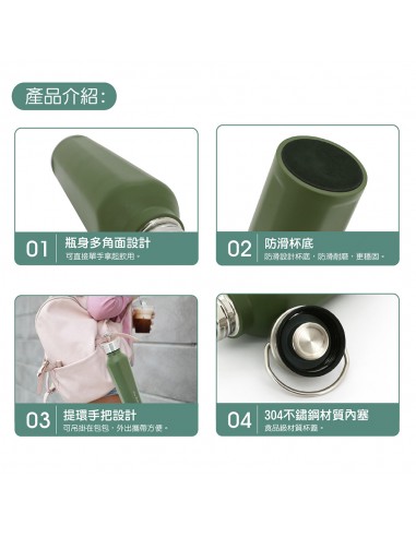 安妮兔多角提把保溫瓶-520ml