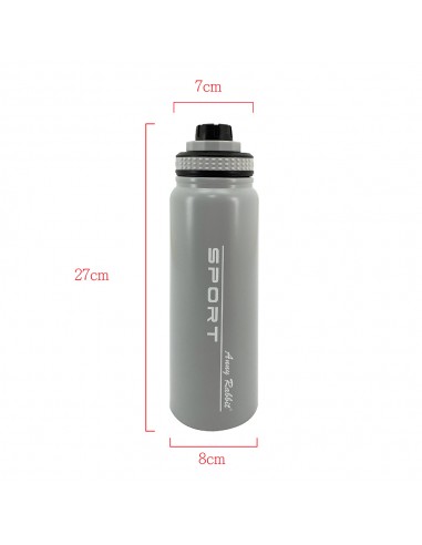 安妮兔真空提把運動瓶850ml-灰