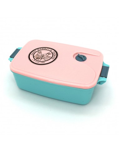 安妮兔台製撞色便當盒-藍底粉蓋