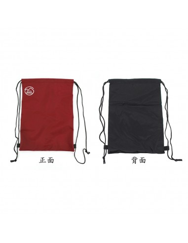 英國熊雙色束口背包-酒紅色(PP袋)