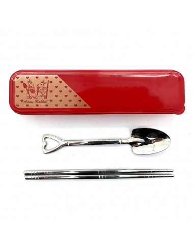 安妮兔筷筷鏟子餐具二件組