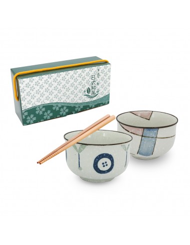 松村窯手造反口碗-雪花2碗2筷