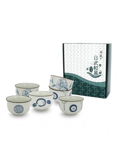 松村窯手造反口碗-雪花6入