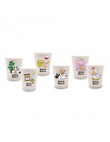 英國熊動物瓷杯1入
