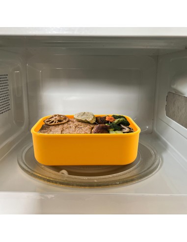 安妮兔矽膠刻度保鮮盒700ml綠黃