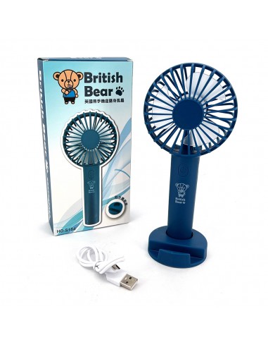 英國熊手機座隨身風扇(盒裝)