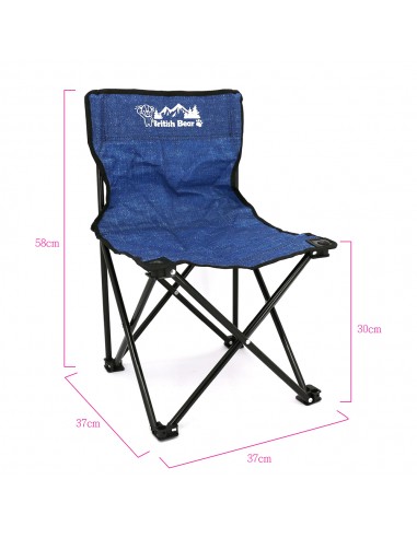 英國熊丹寧風L型摺疊椅