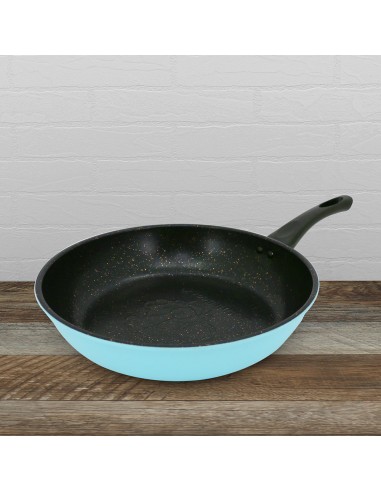 英國熊太空不沾煎炒鍋29CM-藍