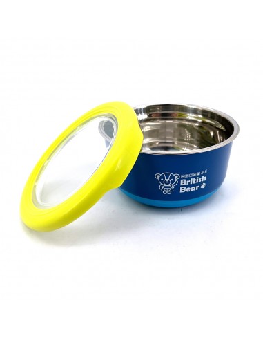 英國熊撞色馬卡龍保鮮碗-大