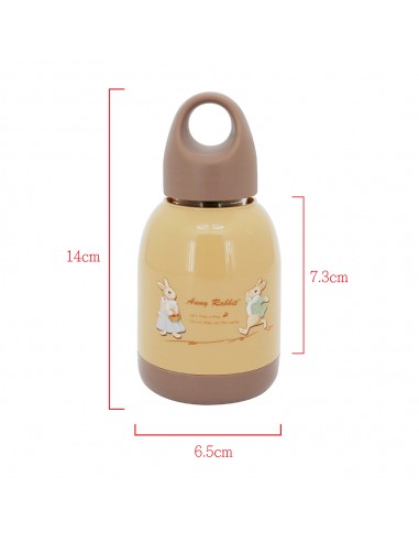 安妮兔玻璃胖胖瓶160ml-奶茶色