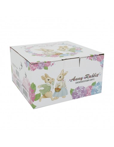 安妮兔陶瓷密扣蓋碗650ml繡球花