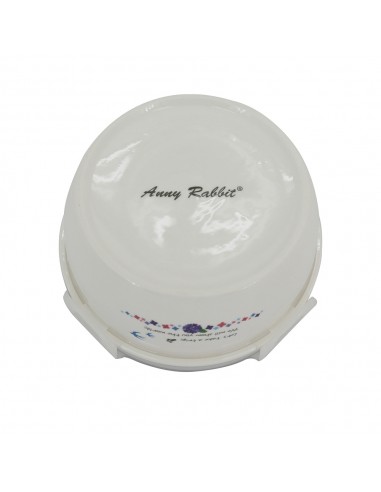 安妮兔陶瓷密扣蓋碗650ml繡球花+保鮮提袋